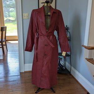 Amalfi Long Red Leather Jacket NWT